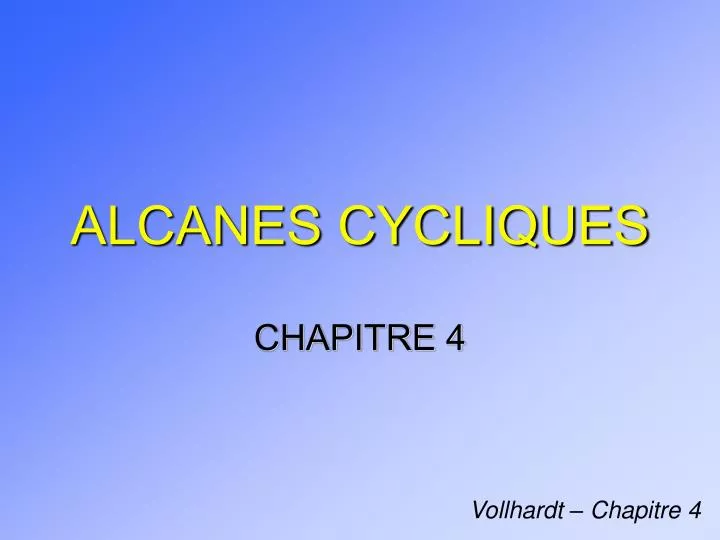 alcanes cycliques