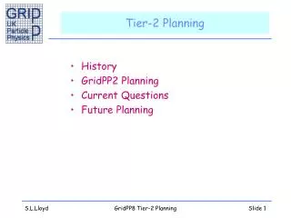 Tier-2 Planning