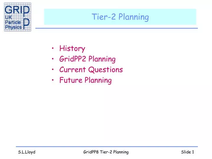 tier 2 planning