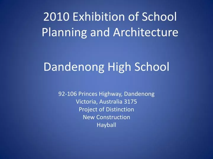 dandenong high school