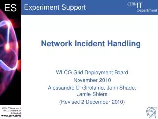 Network Incident Handling