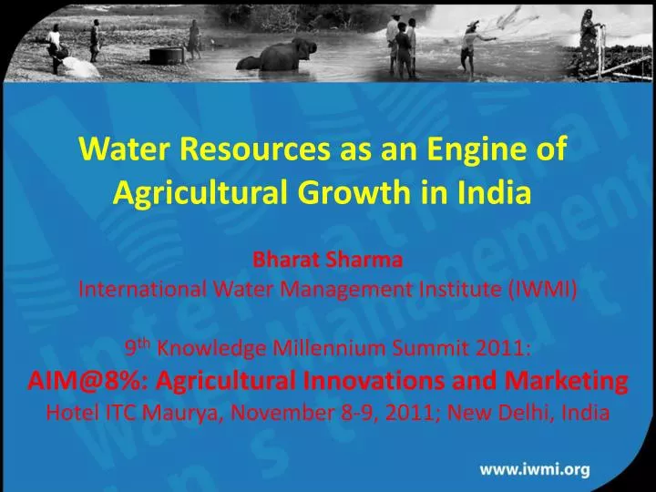 water resources as an engine of agricultural growth in india