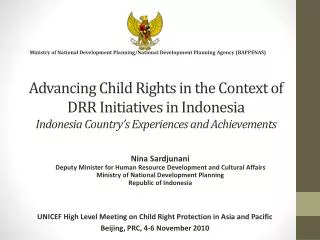 UNICEF High Level Meeting on Child Right Protection in Asia and Pacific