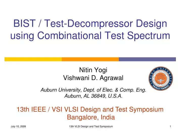 bist test decompressor design using combinational test spectrum