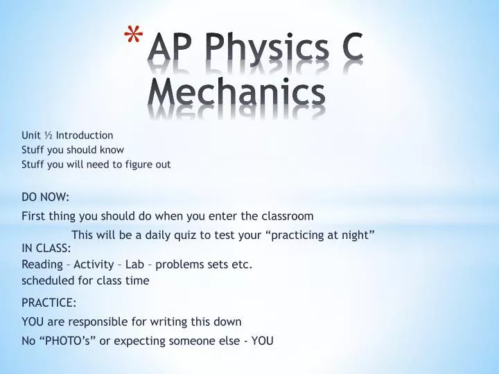 ap physics c mechanics