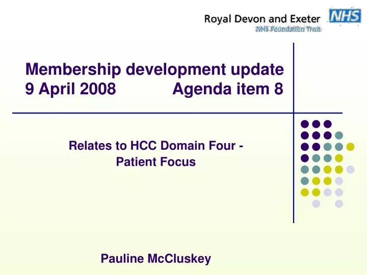 membership development update 9 april 2008 agenda item 8