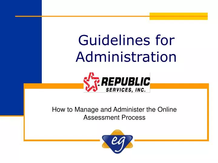guidelines for administration