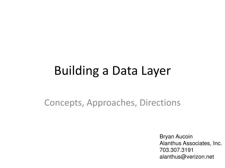 building a data layer