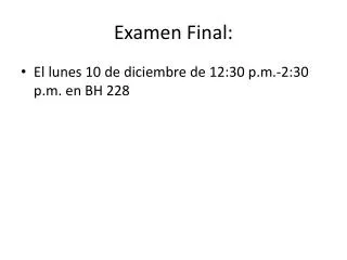 examen final
