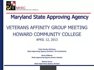 Maryland State Approving Agency