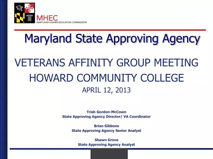 maryland state approving agency