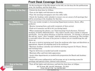 Front Desk Coverage Guide