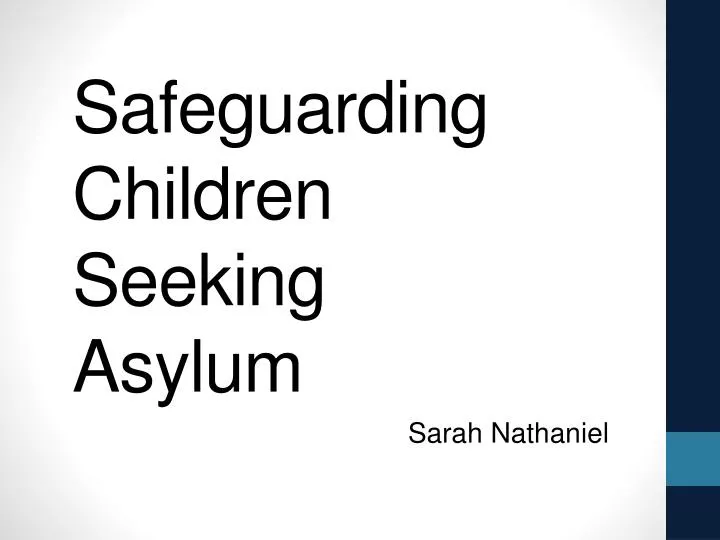 safeguarding children seeking asylum