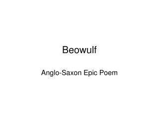 Beowulf