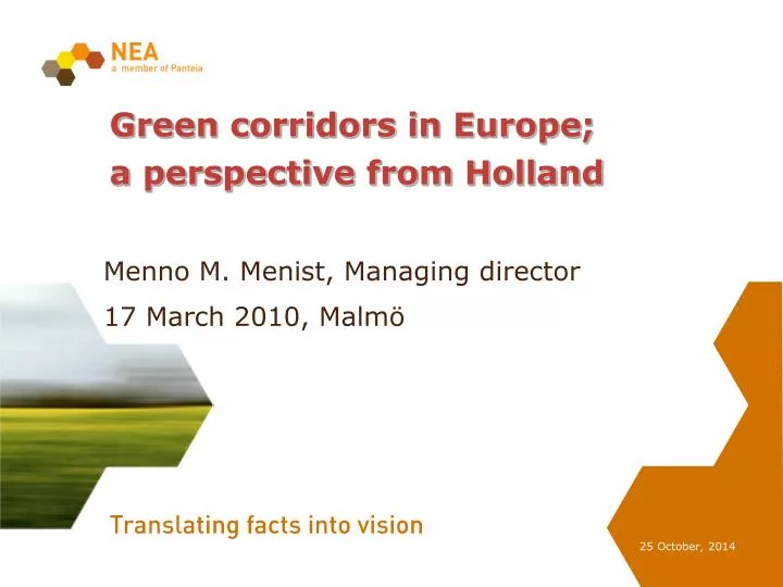 green corridors in europe a perspective from holland