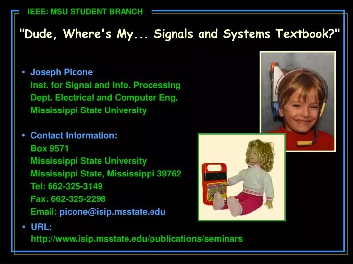 dude where s my signals and systems textbook
