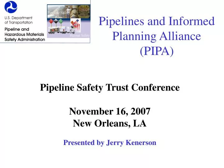 pipelines and informed planning alliance pipa