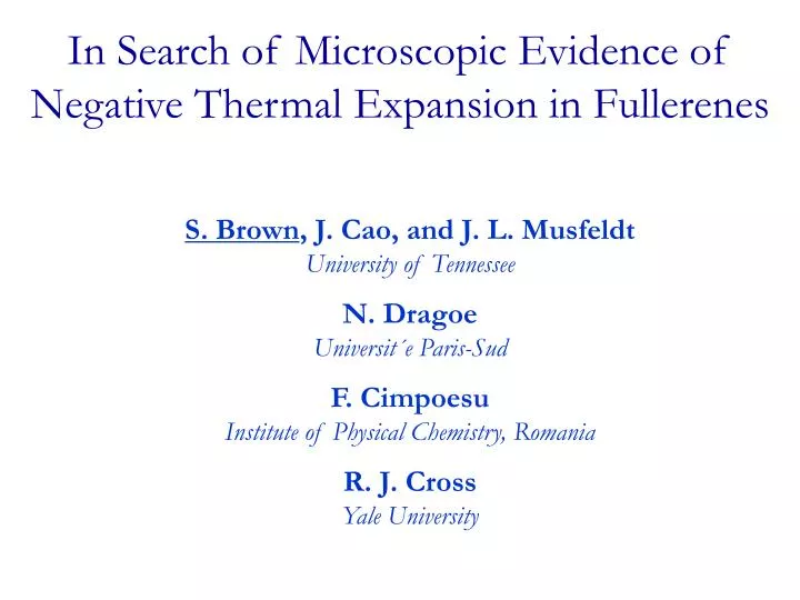 in search of microscopic evidence of negative thermal expansion in fullerenes