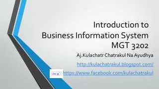 introduction to business information system mgt 3202