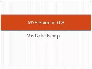 MYP Science 6-8