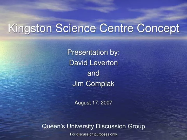 kingston science centre concept