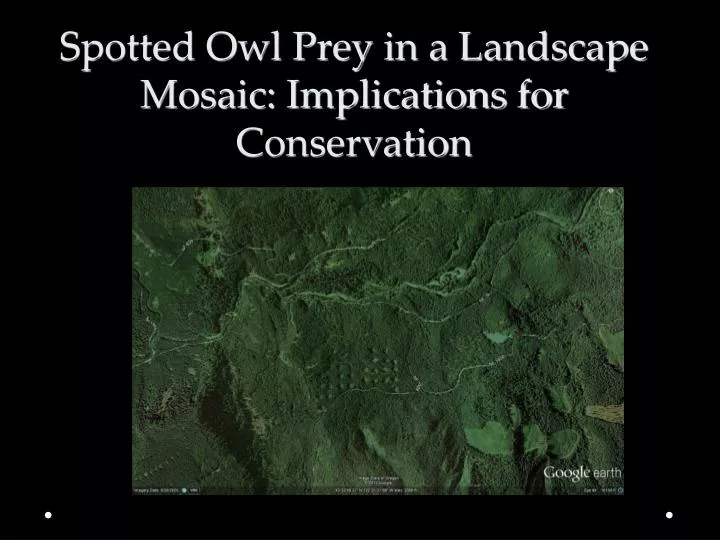 spotted owl prey in a landscape mosaic implications for conservation