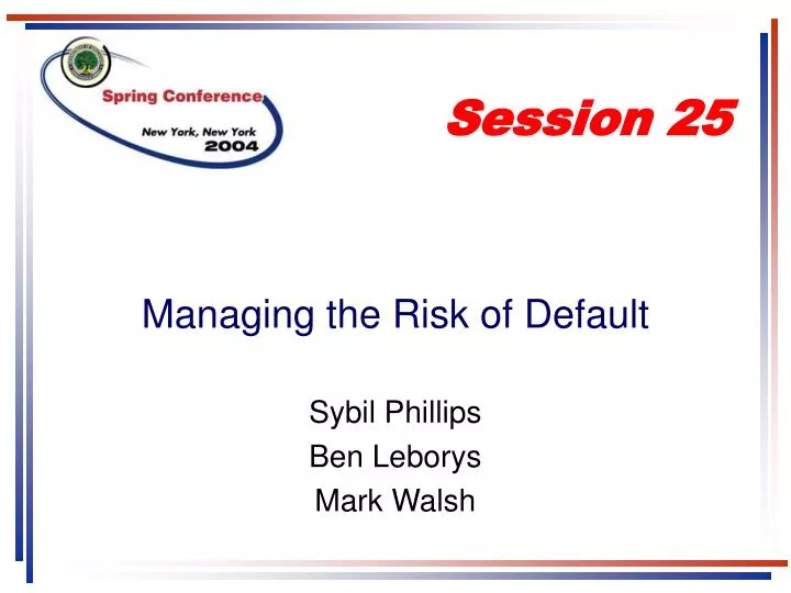 managing the risk of default