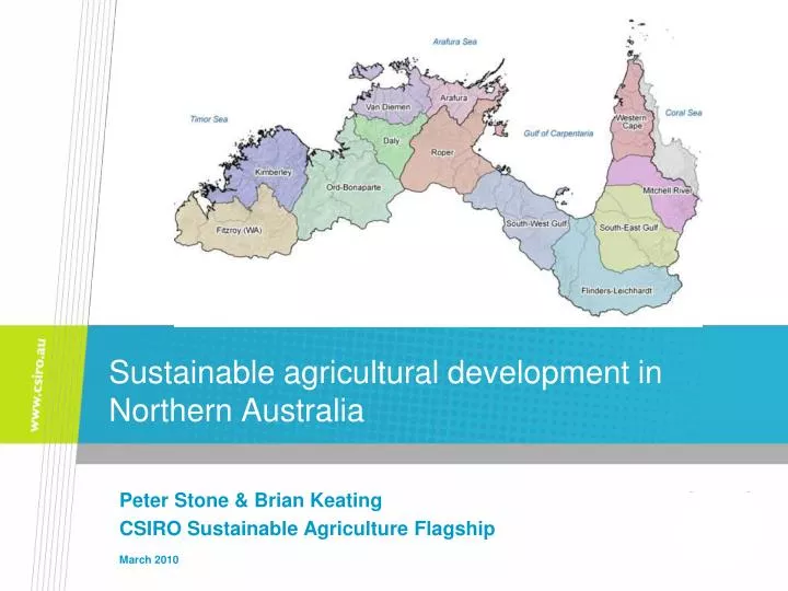 sustainable agricultural development in northern australia