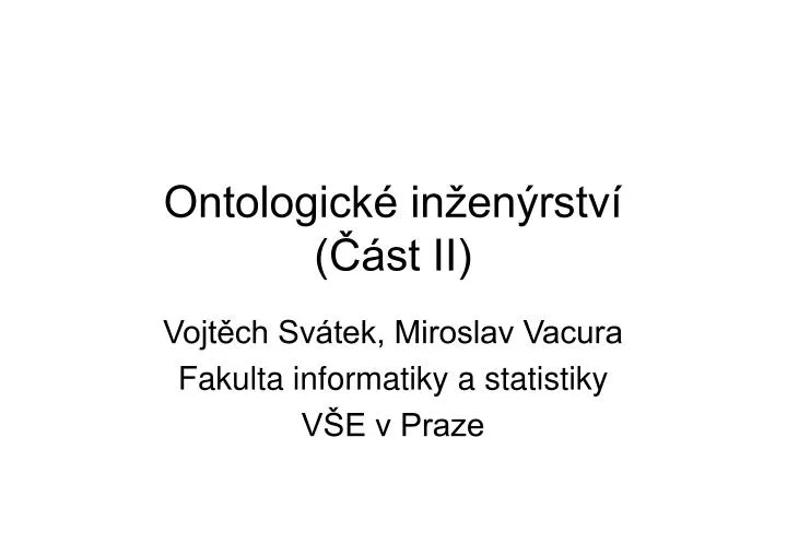 ontologick in en rstv st ii