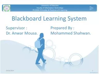 Blackboard Learning System
