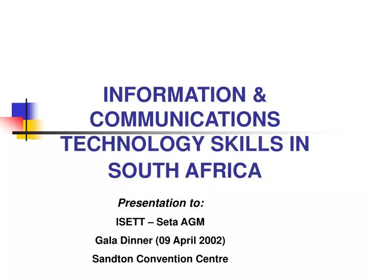 information communications technology skills in south africa