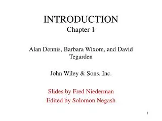 INTRODUCTION Chapter 1