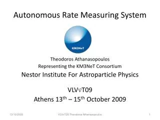 Autonomous Rate Measuring System