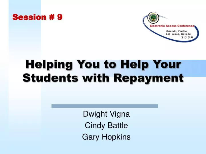 helping you to help your students with repayment