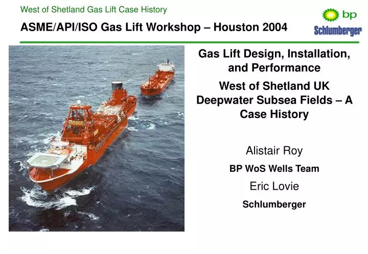 asme api iso gas lift workshop houston 2004