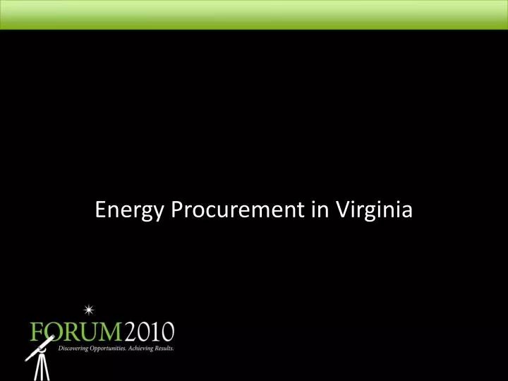 energy procurement in virginia