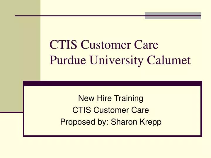 ctis customer care purdue university calumet