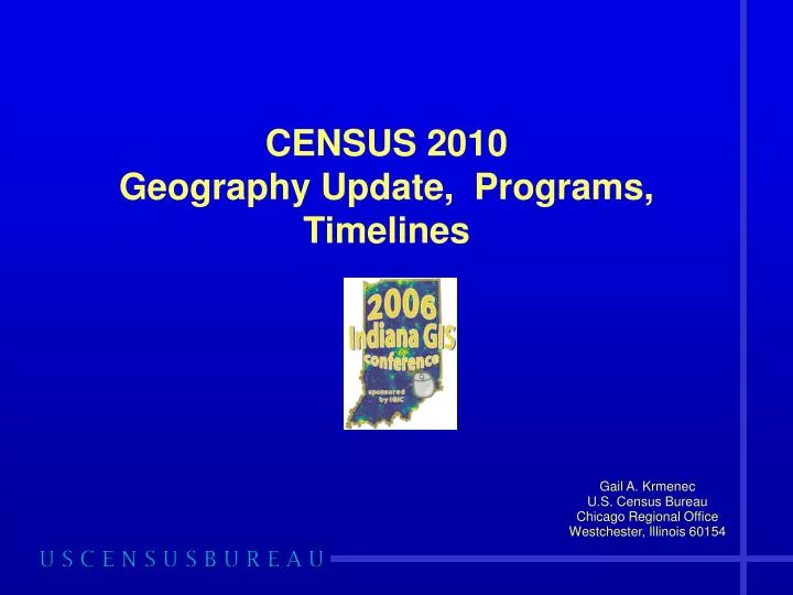 census 2010 geography update programs timelines