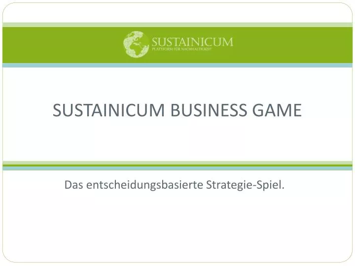 sustainicum business game