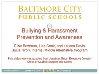 What is Bullying &amp; Harassment?