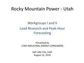 Rocky Mountain Power - Utah