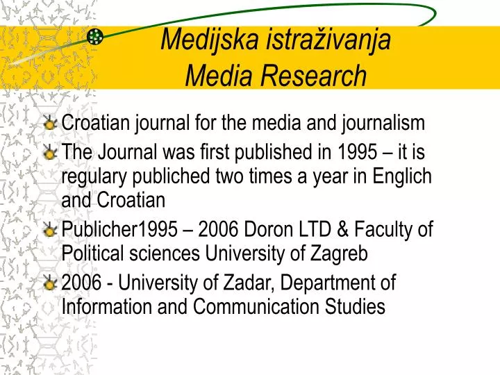medijska istra ivanja media research