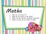 Maths - slide 1