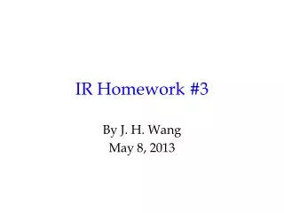 IR Homework #3