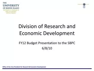 Division of Research and Economic Development