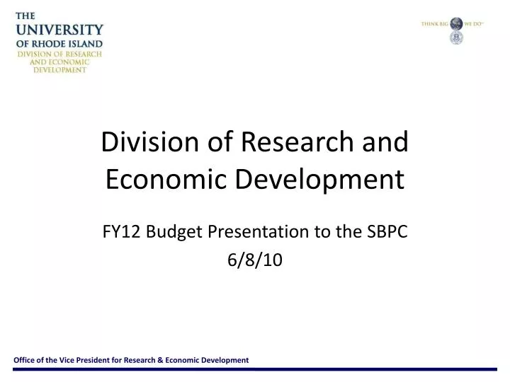 division of research and economic development