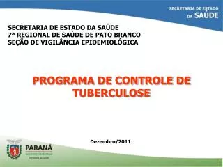 programa de controle de tuberculose