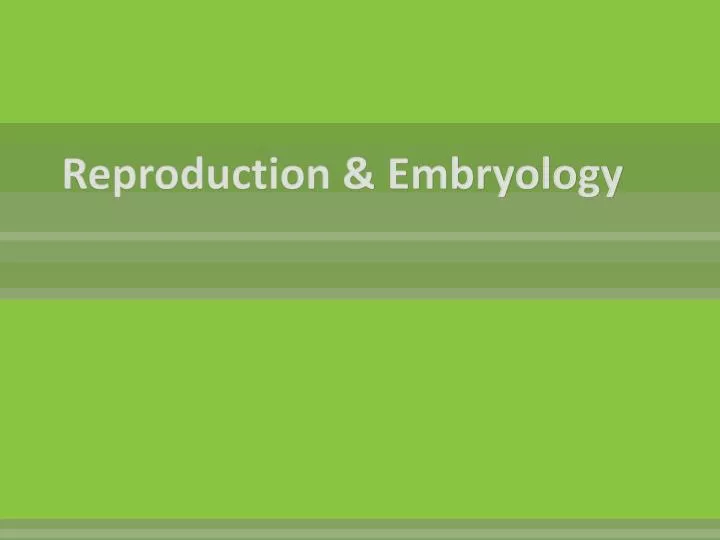 reproduction embryology