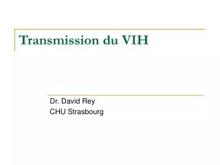 transmission du vih