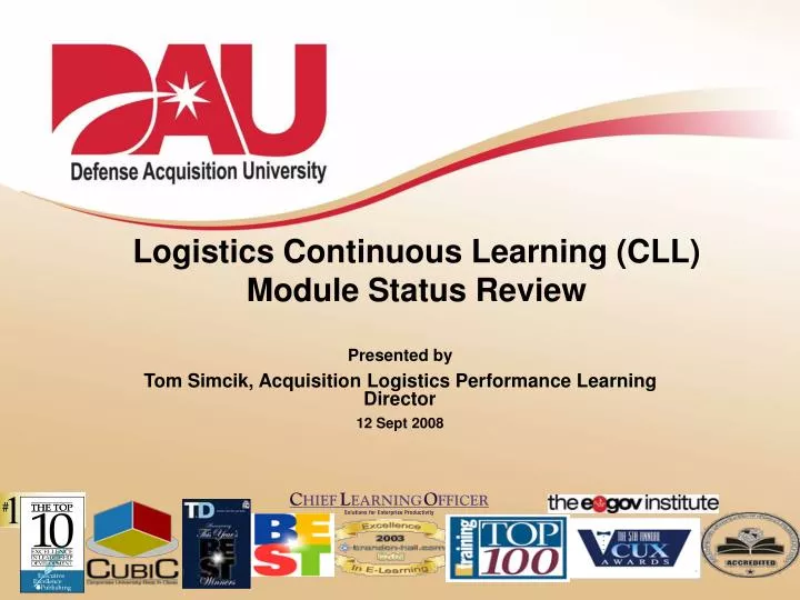 logistics continuous learning cll module status review